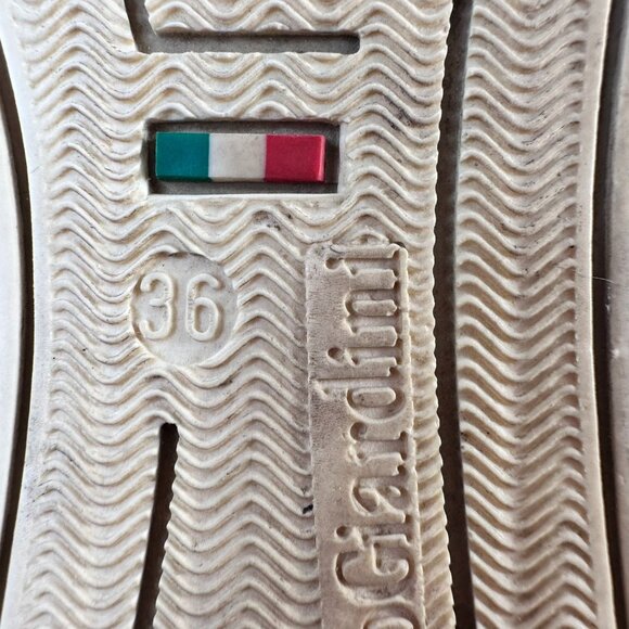 NeroGiardini Retro Beige Leather Sneakers With Patent Womens 36 vintage glam - Picture 9 of 10